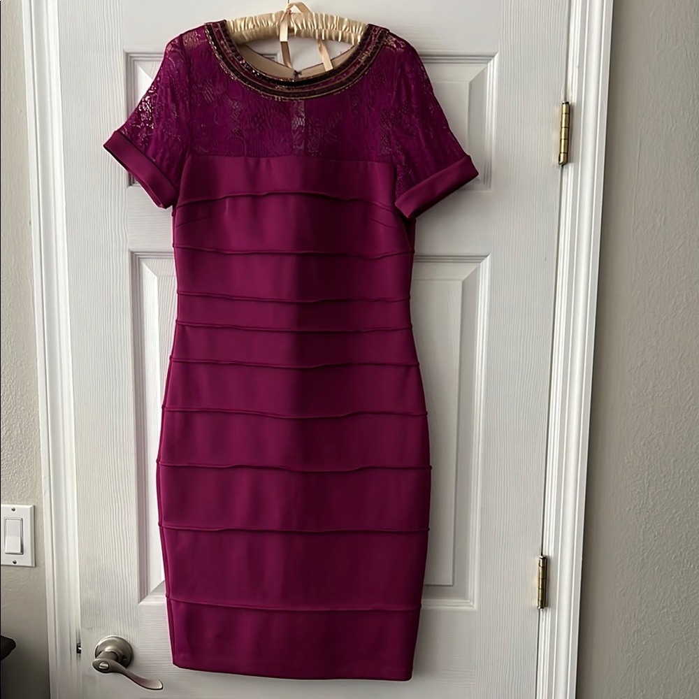 Chic Purple Mini Dress with Elegant Design